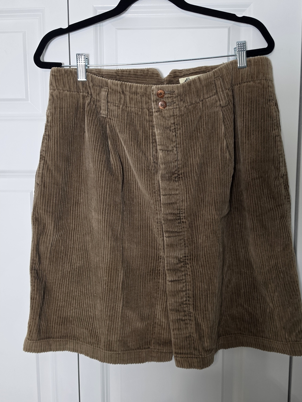 Vintage Eddie Bauer Brown Corduroy Skirt Size 18 100% Cotton